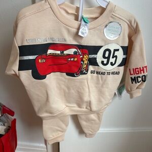 Disney Cream Lightning McQueen Baby Set 12 months